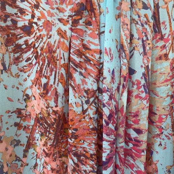 BCBGMAXAZRIA Printed Blue Amber Gown Dress Strapless Sundress Size 6 - Picture 8 of 13